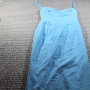 NWT Night Time by Forever Yours Aqua Chiffon Fitted Formal Dress